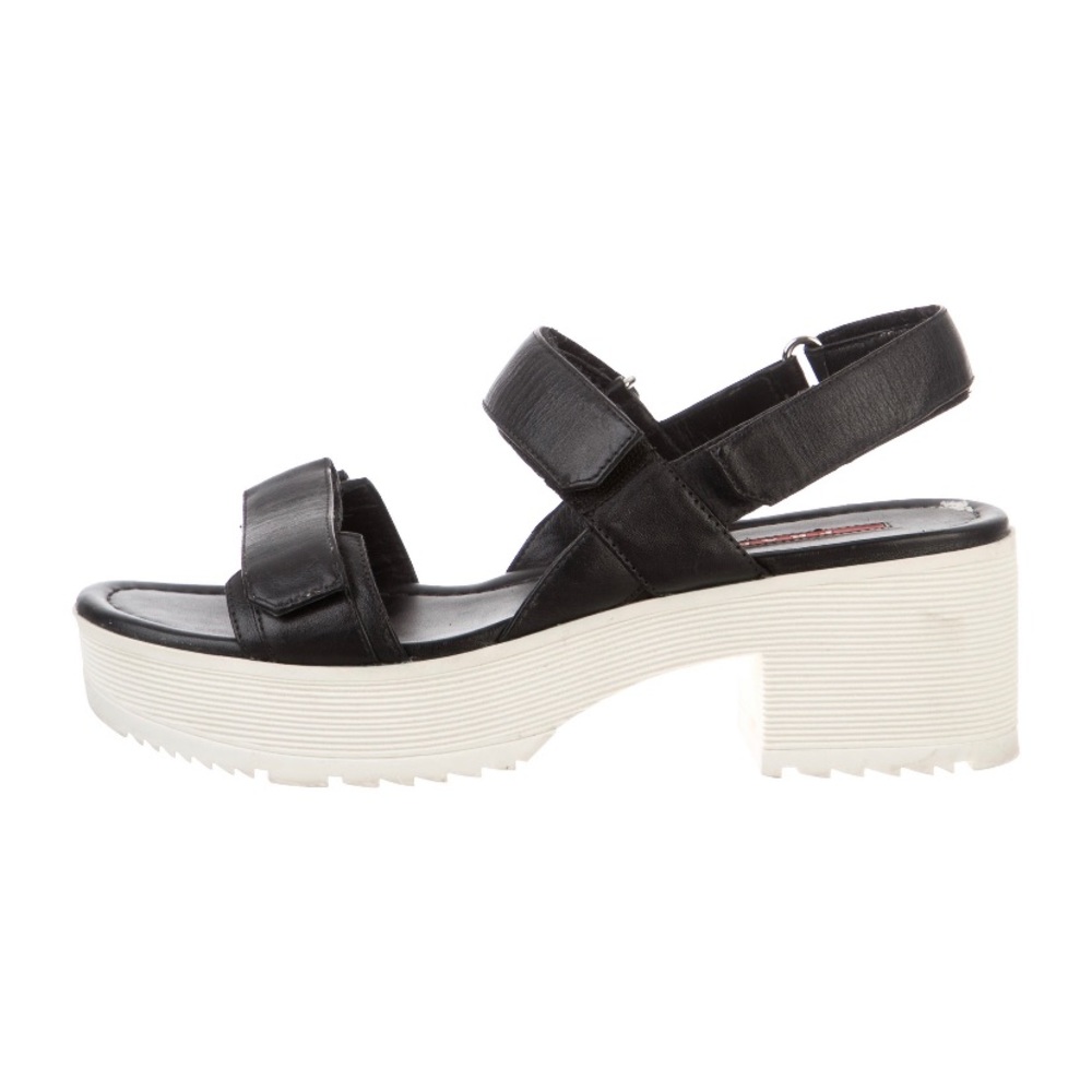 Black leather Prada Sandals